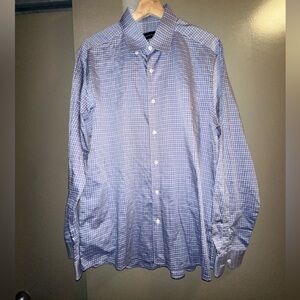 Ermenegildo Zegna purple blue dress button down shirt